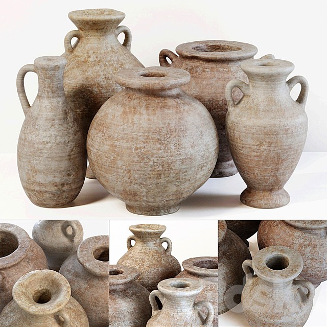 Dishes old history n1 / Old clay jugs