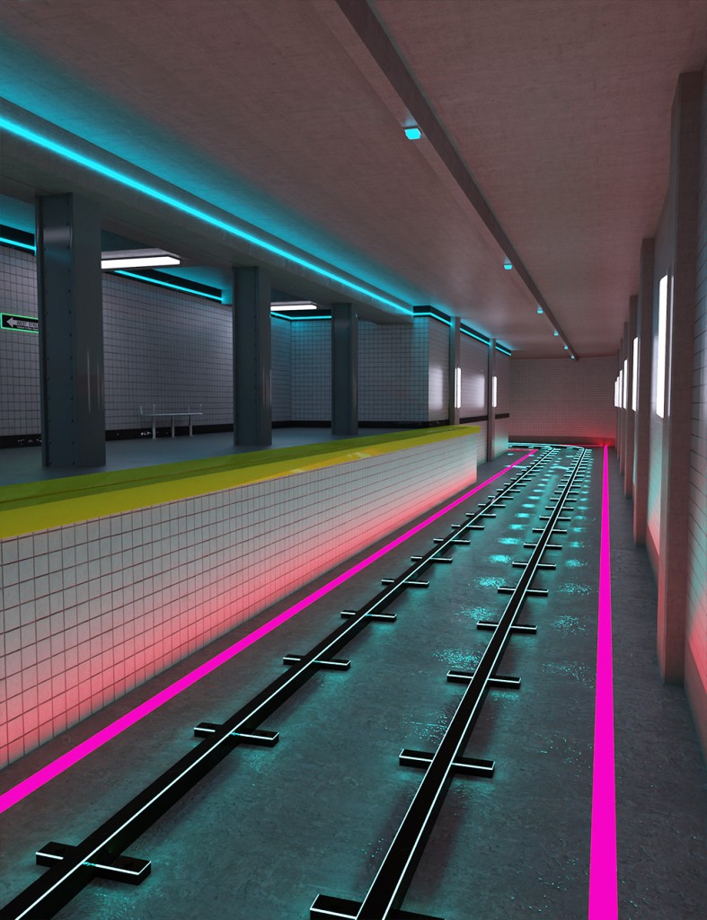 FH Neon Subway Vignette