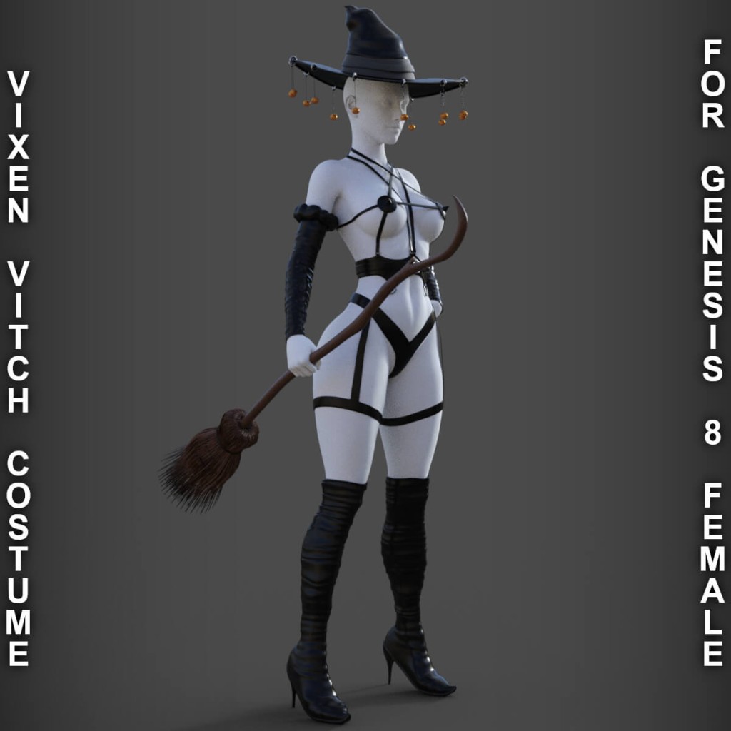 Vixen Witch Costume for Genesis 8 Female