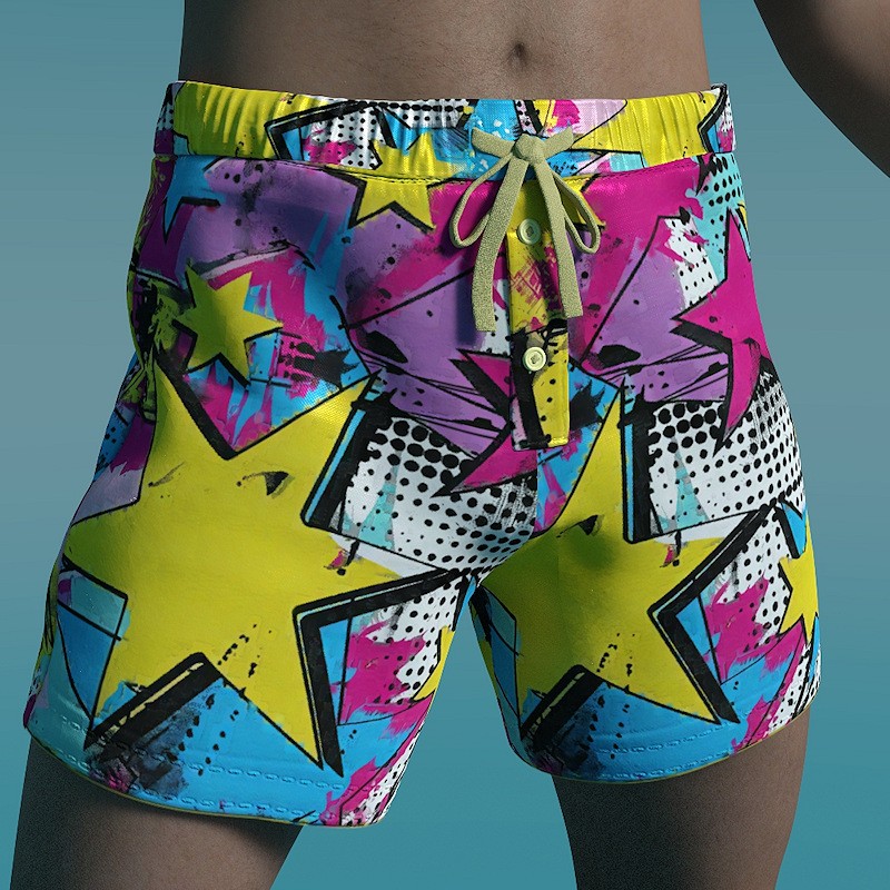 Boxers for Pajama Pants with Open Fly G8 Male