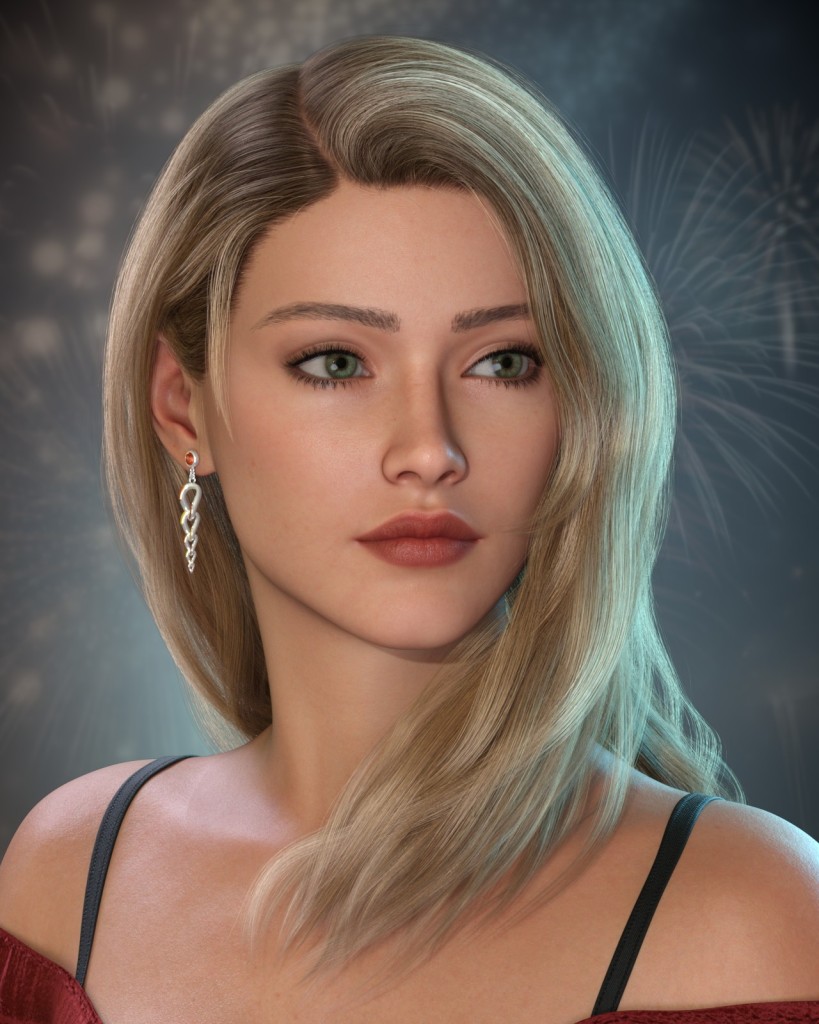 ALO Sofiana Hair for Genesis 9, 8 and 8.1 Females