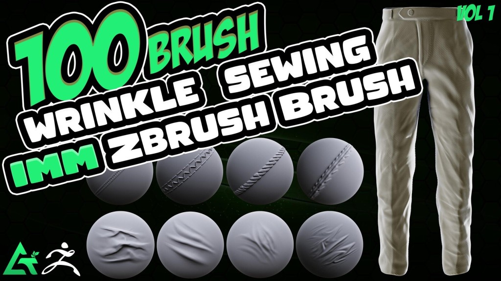 100 Fabric Brushes Zbrush