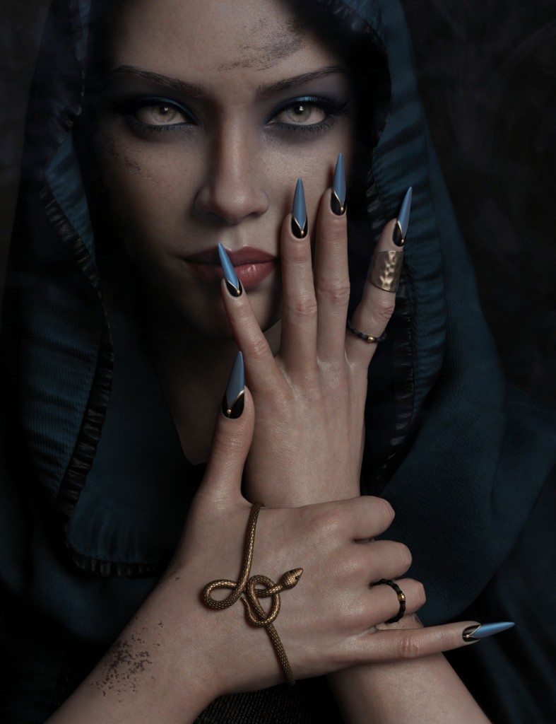 FK Manicure Muse Gothic Morphs and Materials MR for Genesis 9