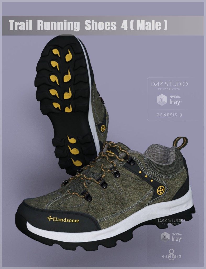 Trail Running Shoes 4 for Genesis 3 and 8 Male(s)