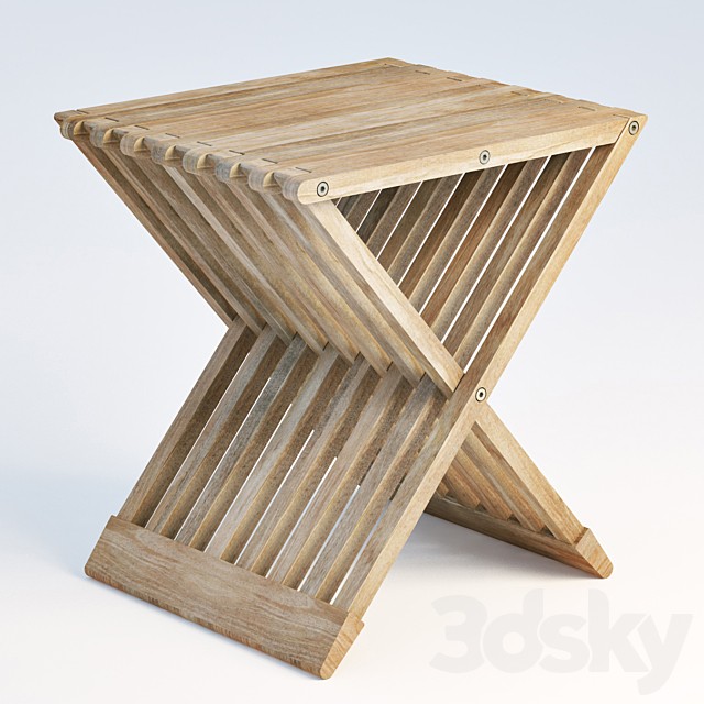Teak Folding Stool
