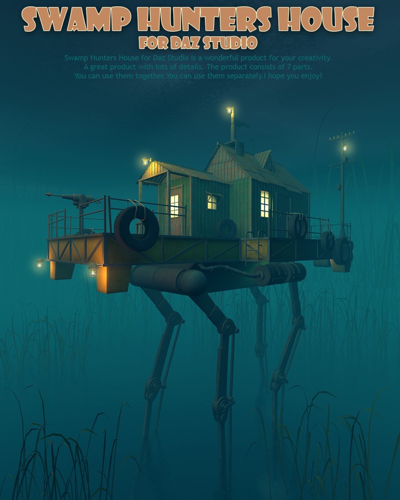 Swamp Hunters House for Daz Studio