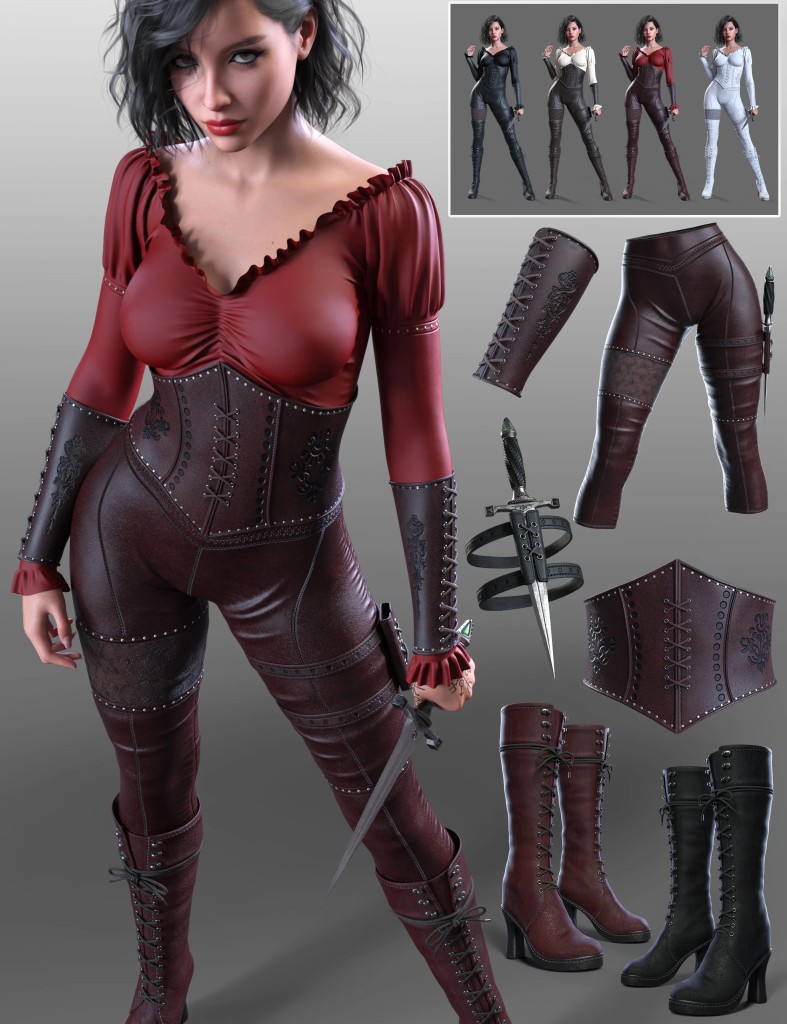 dForce DC Dark Huntress Set for Genesis 9