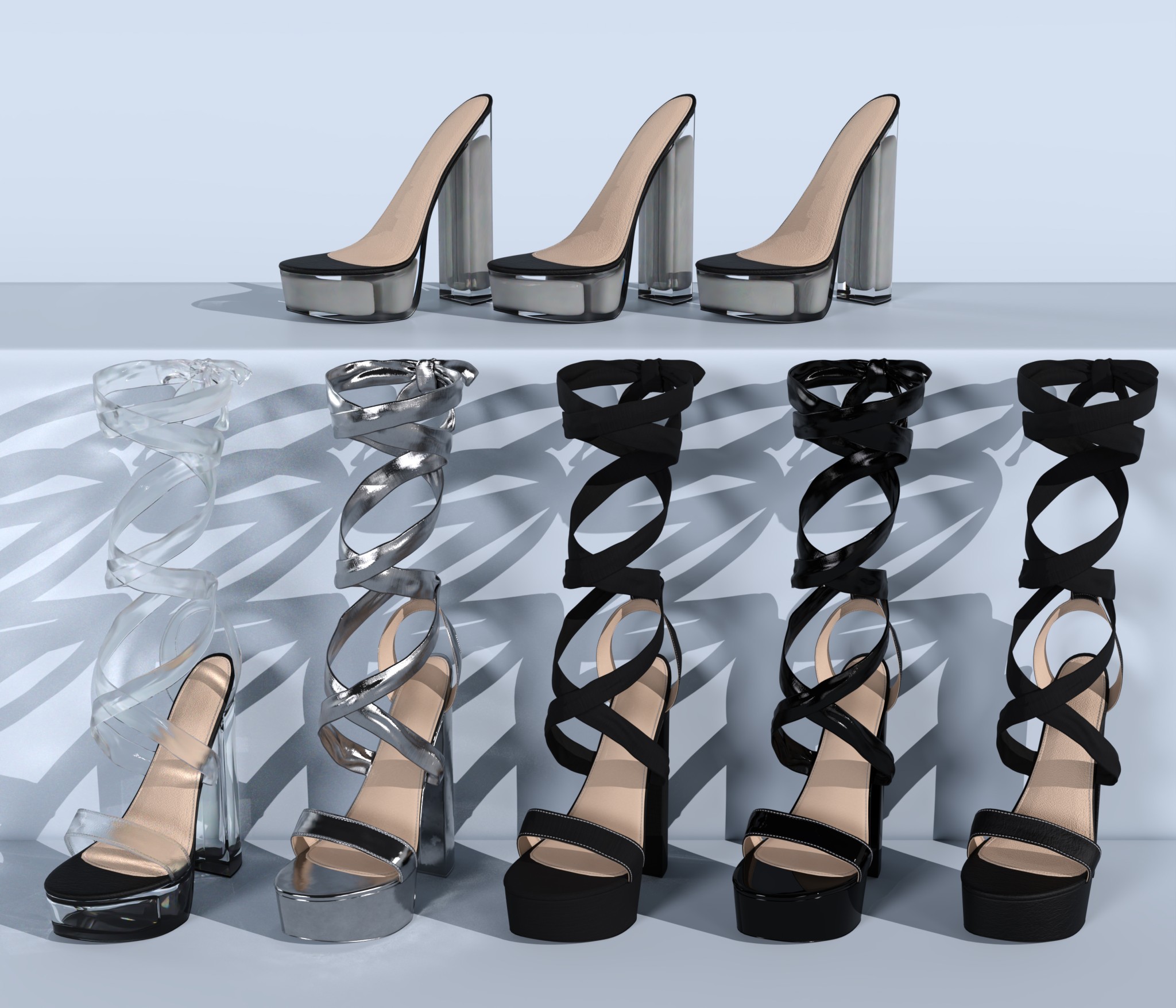 CW Katie High Heels For Genesis 9 and 8 Female