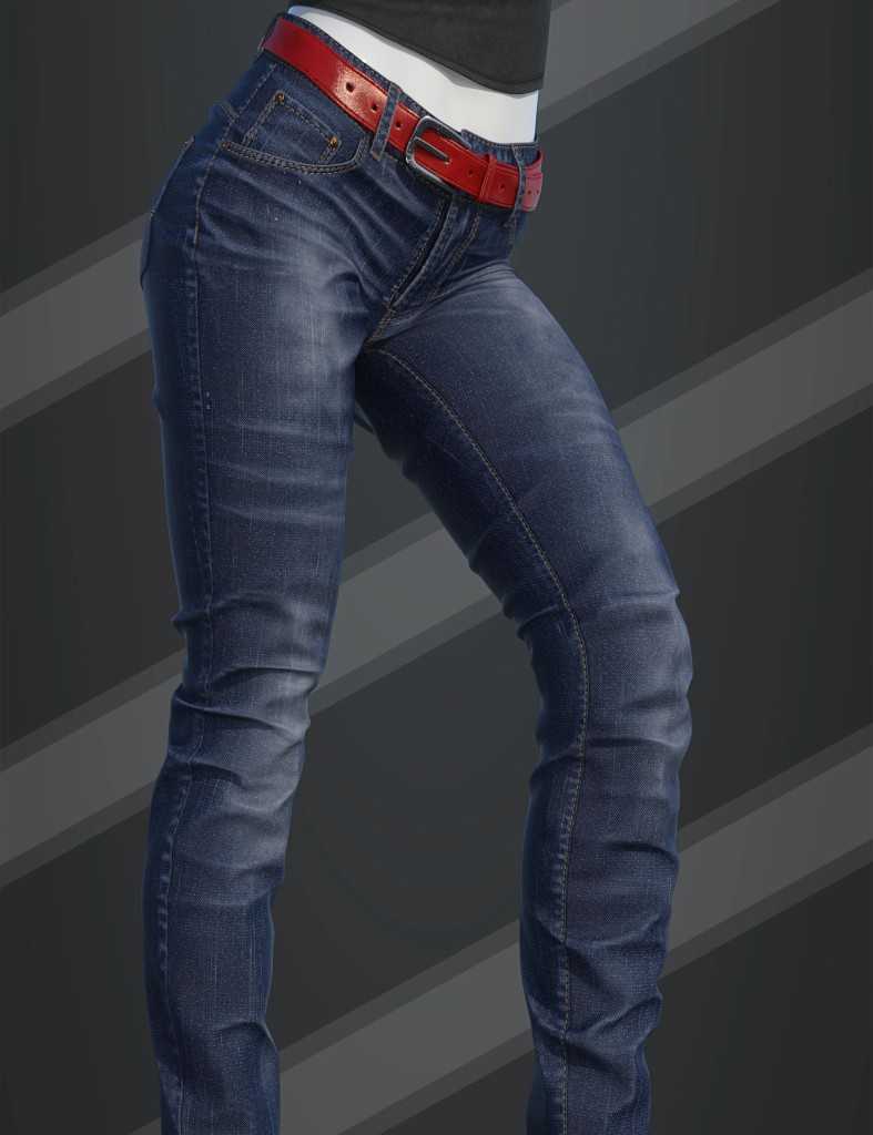 dForce SU Long Jeans for Genesis 9, 8.1, and 8 Female