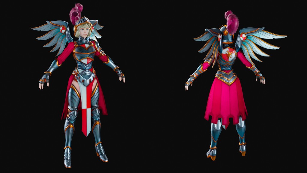 Mercy Royal Knight Premium for Blender 3