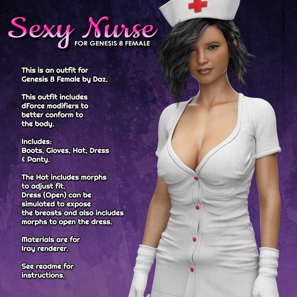 Exnem dForce Sexy Nurse for Genesis 8 Female