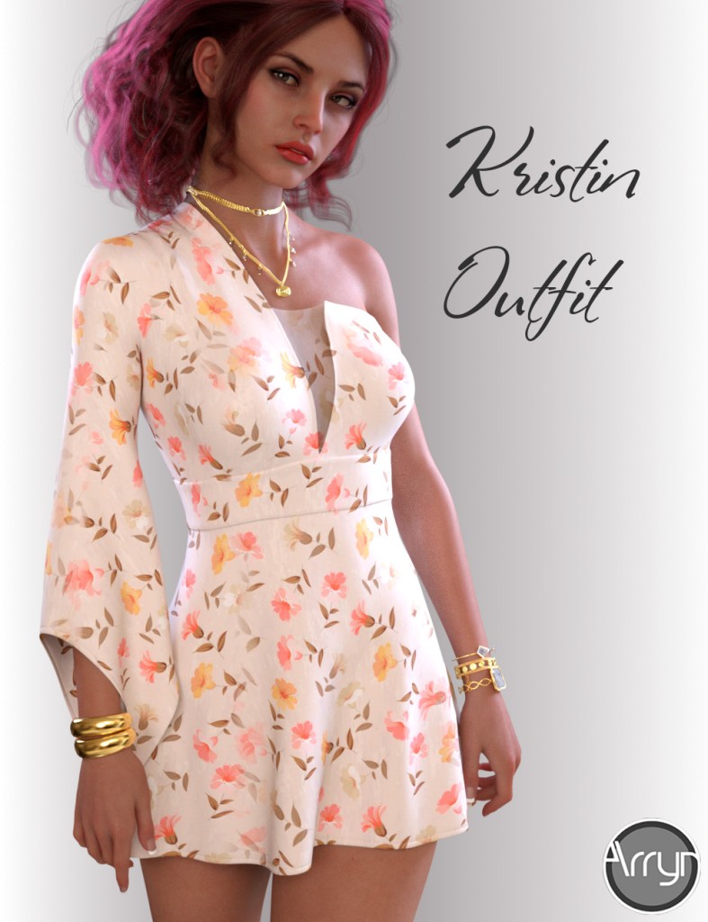 dForce Kristin Dress for Genesis 8 Females