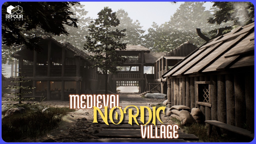 Medieval Nordic Village Environment UE5.0