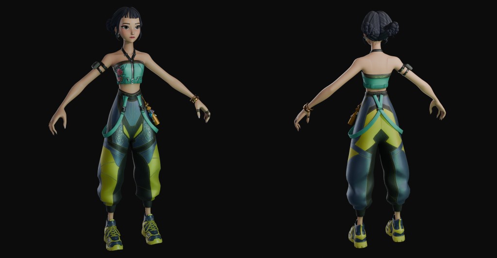 Zoey (HUNTR X FN) Premium for Blender 4.x