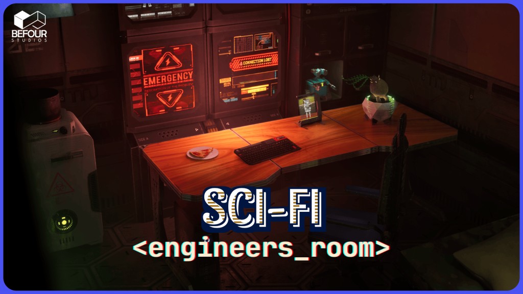 SciFi Engineer's Room Environment UE5.3