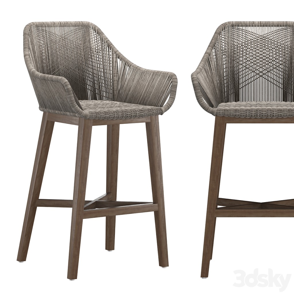INIZIA WOVEN RATTAN BAR STOOL