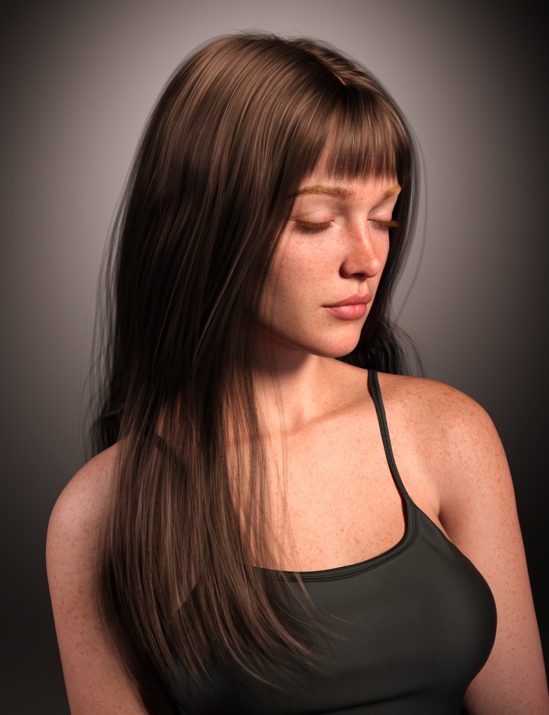 FE Long Straight Hair For Genesis 9