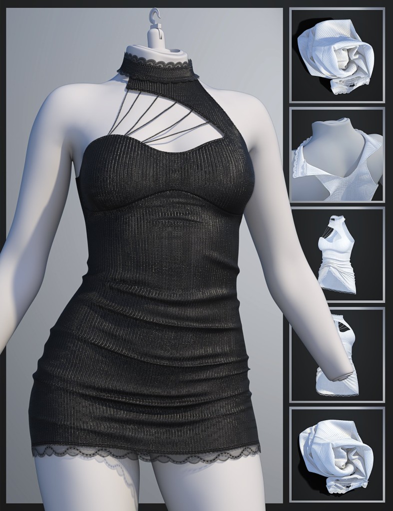 dForce SU Sexy Openwork Dress for Genesis 9