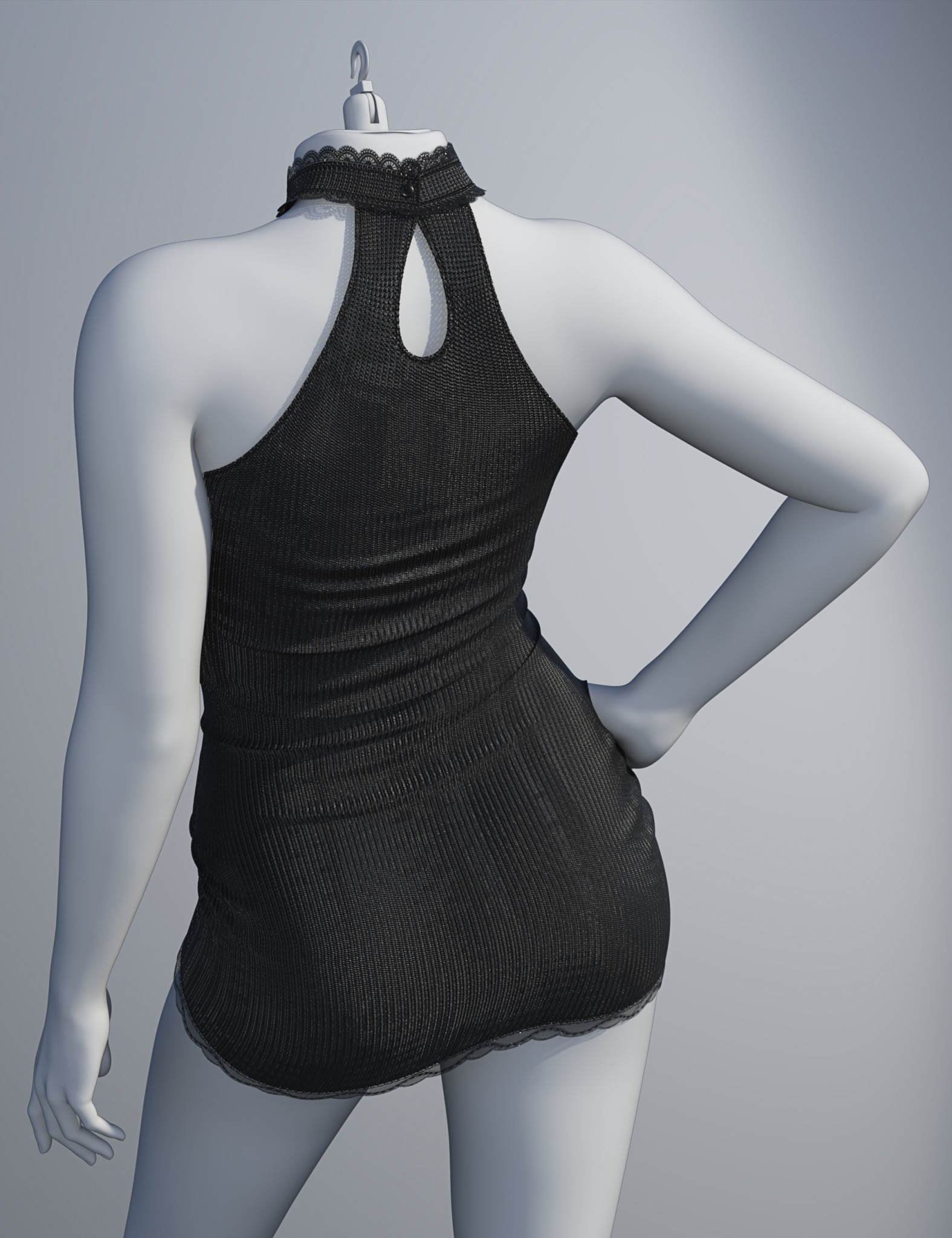dForce SU Sexy Openwork Dress for Genesis 9