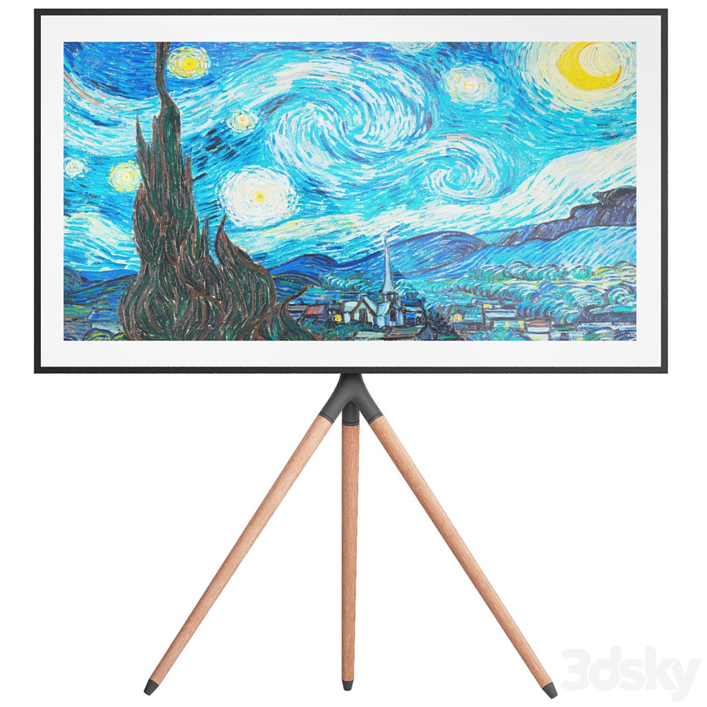 tv samsung qled The Frame with Interior tv stand