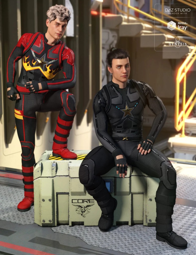 X-Fashion America Outfit for Genesis 8 Male(s) Texture Add-on