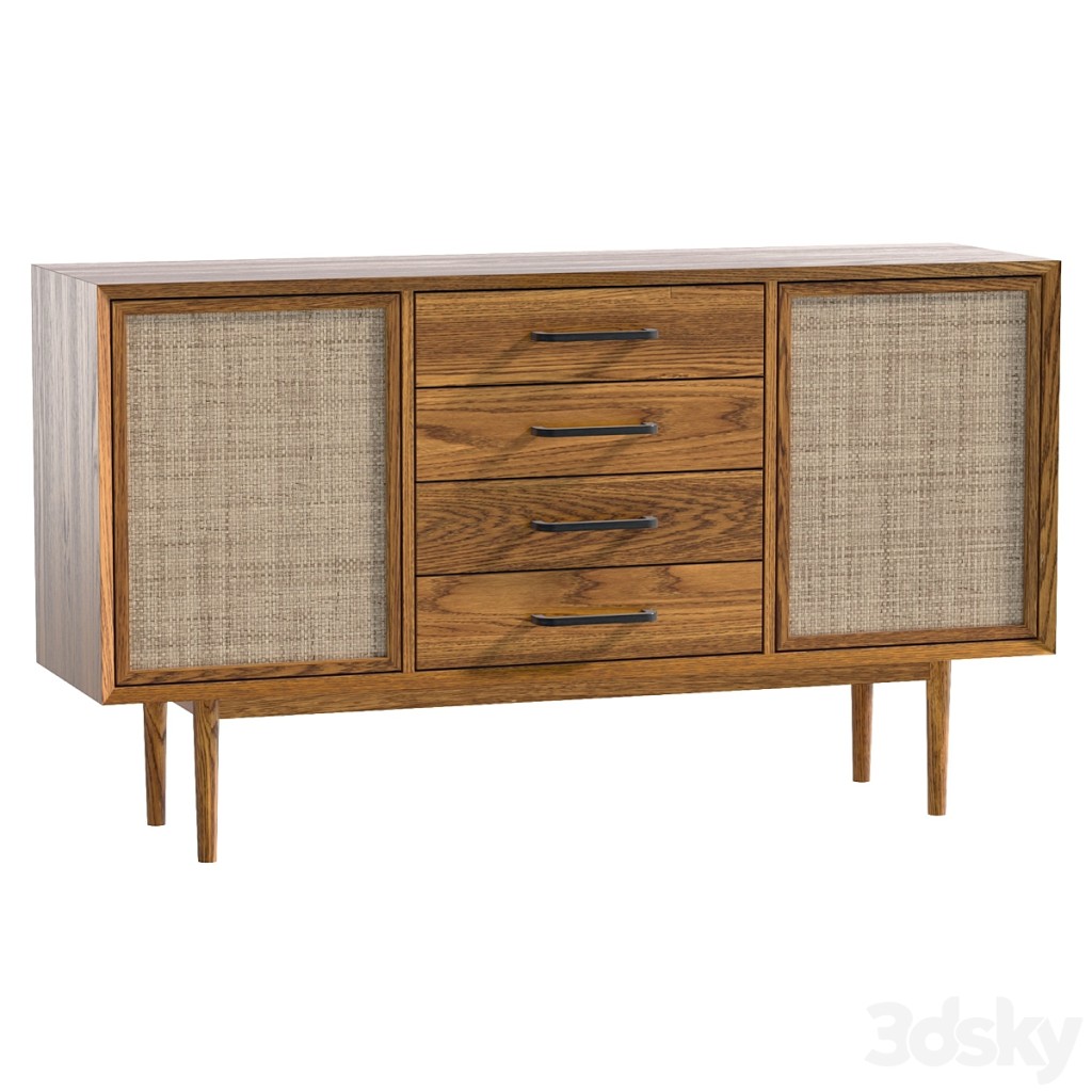 Natural Freestanding Buffet Table