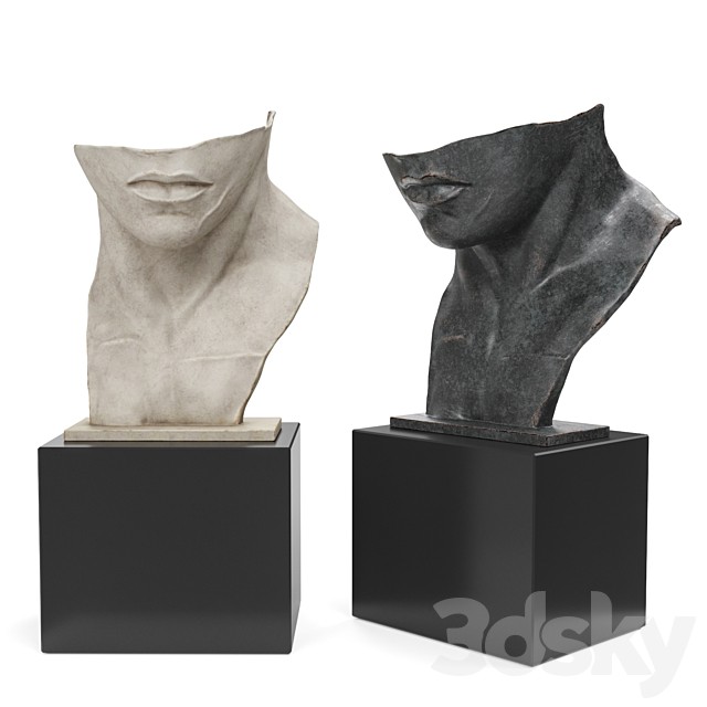 Face half sculpture