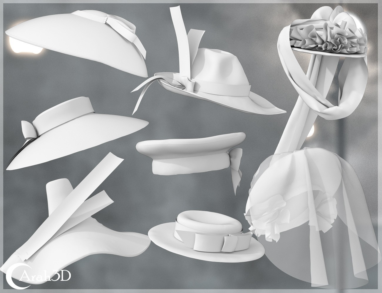 Arah3D Vintage Hats - the 1940s Collection Volume 1 for G8F and G9
