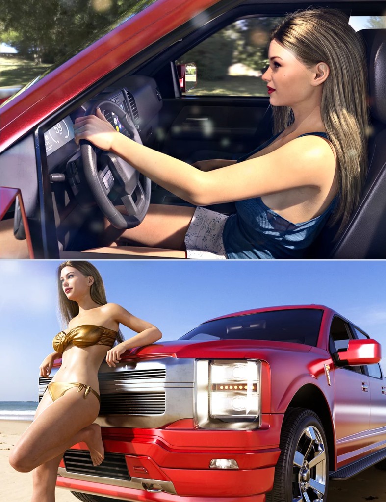Z Pickup Truck Poses for Genesis 8 and 8.1 