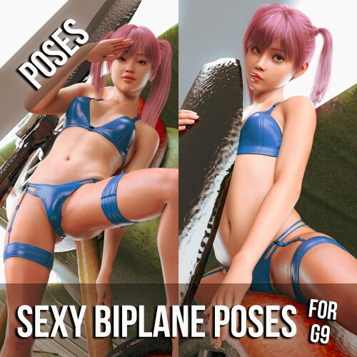 Sexy Biplane Girl Poses for G9