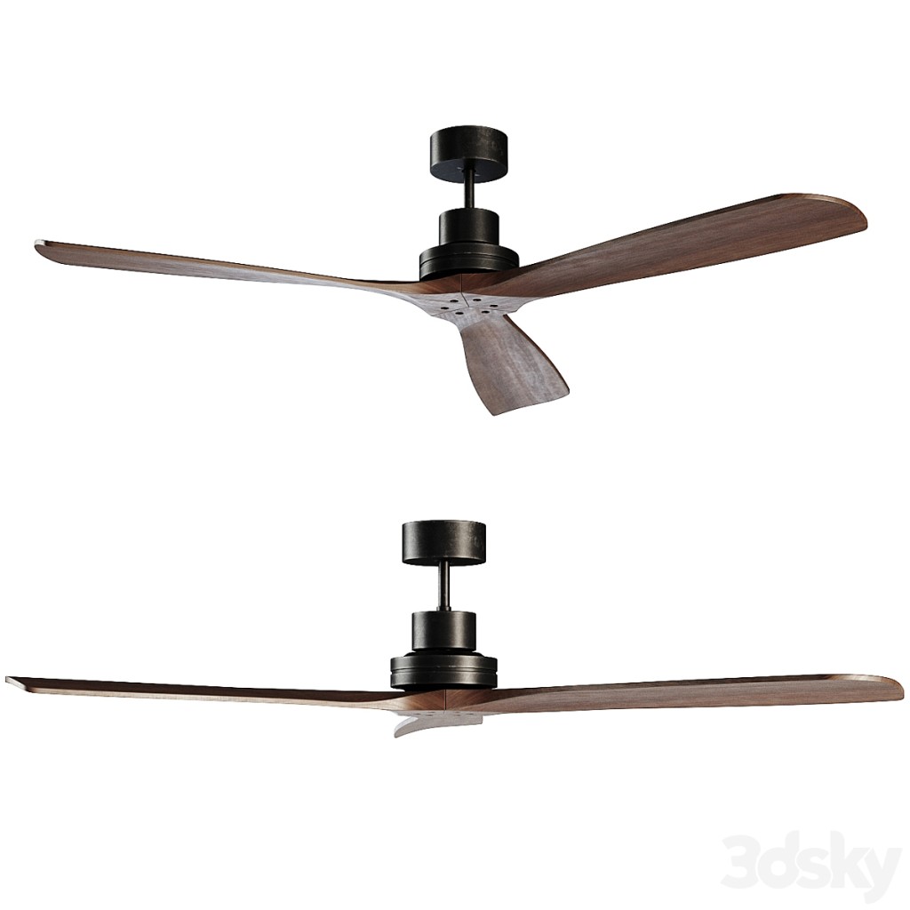 LANTAU Matt black ceiling fan