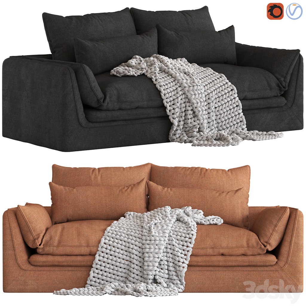 Globewest Orlando Seamed 3-Seater Sofa