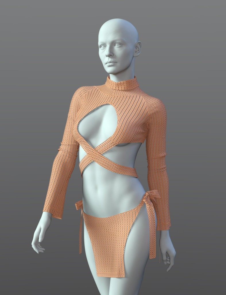 dForce SPR High Neck Strap Suit for Genesis 9