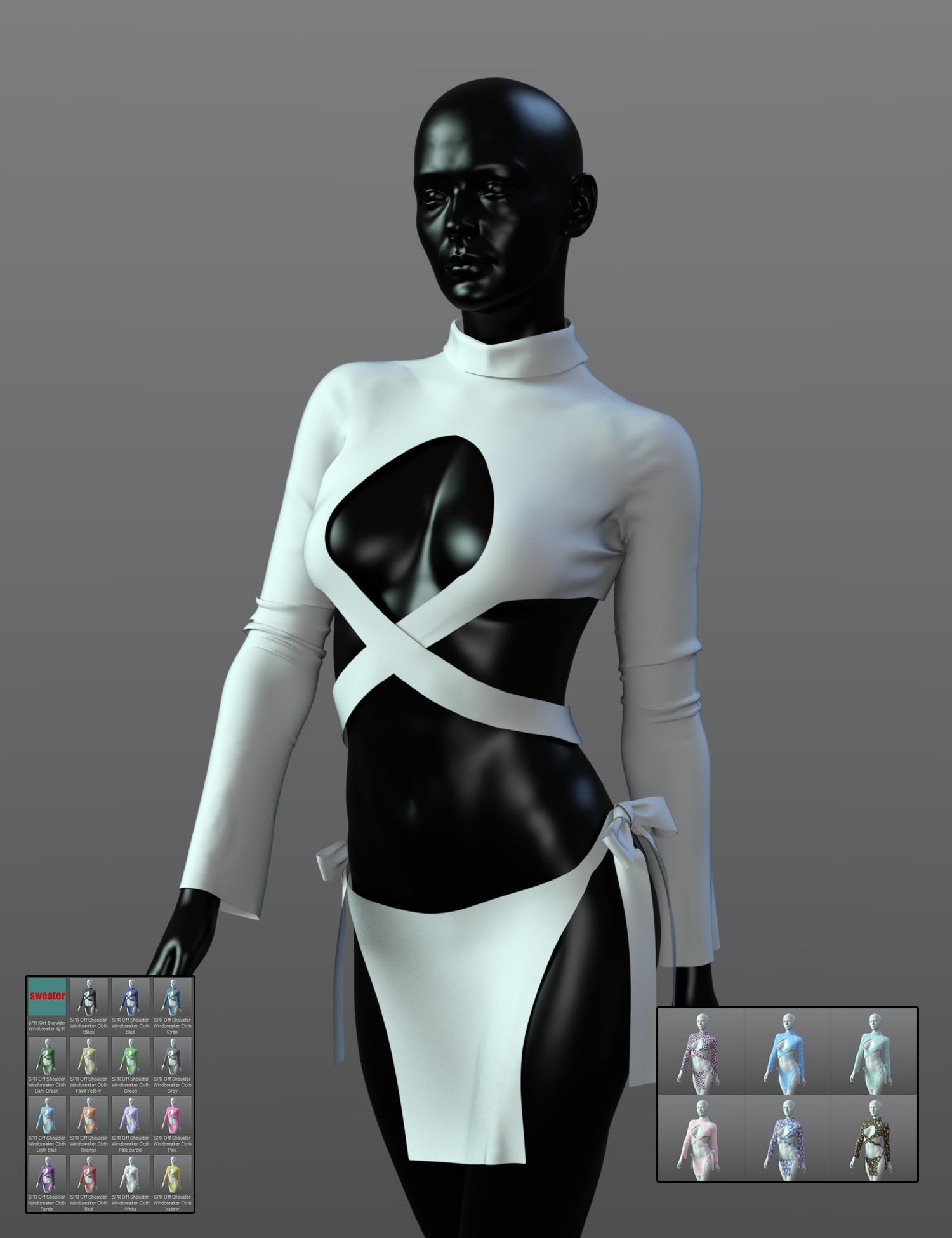 dForce SPR High Neck Strap Suit for Genesis 9