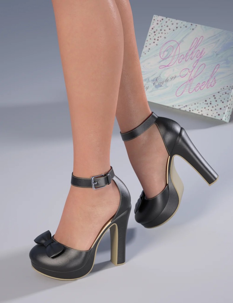 Dolly Heels for Genesis 3 and 8 Female(s)
