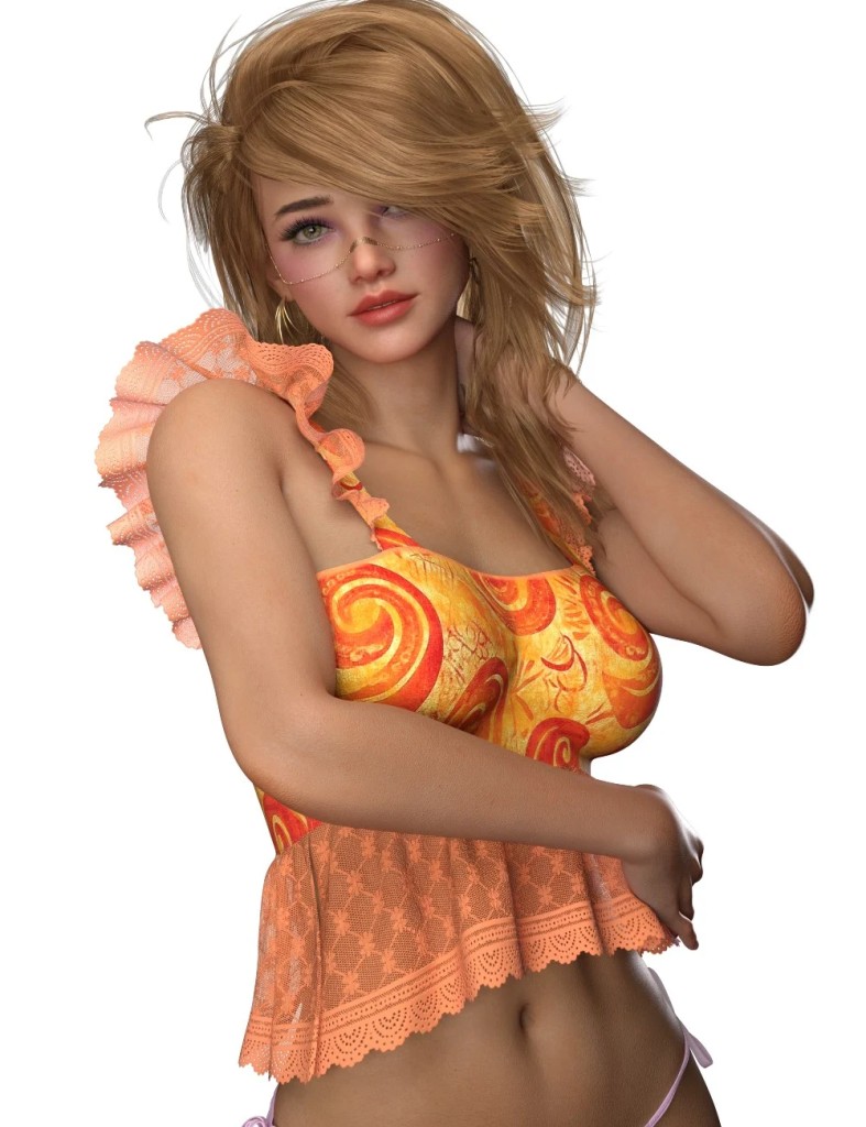 L3D Stylez Add-On Gypsy Ruffle Top