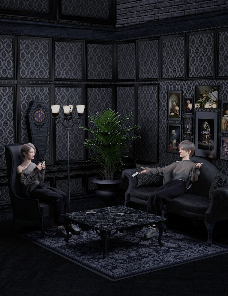 The Black House - Living Room & Entrance