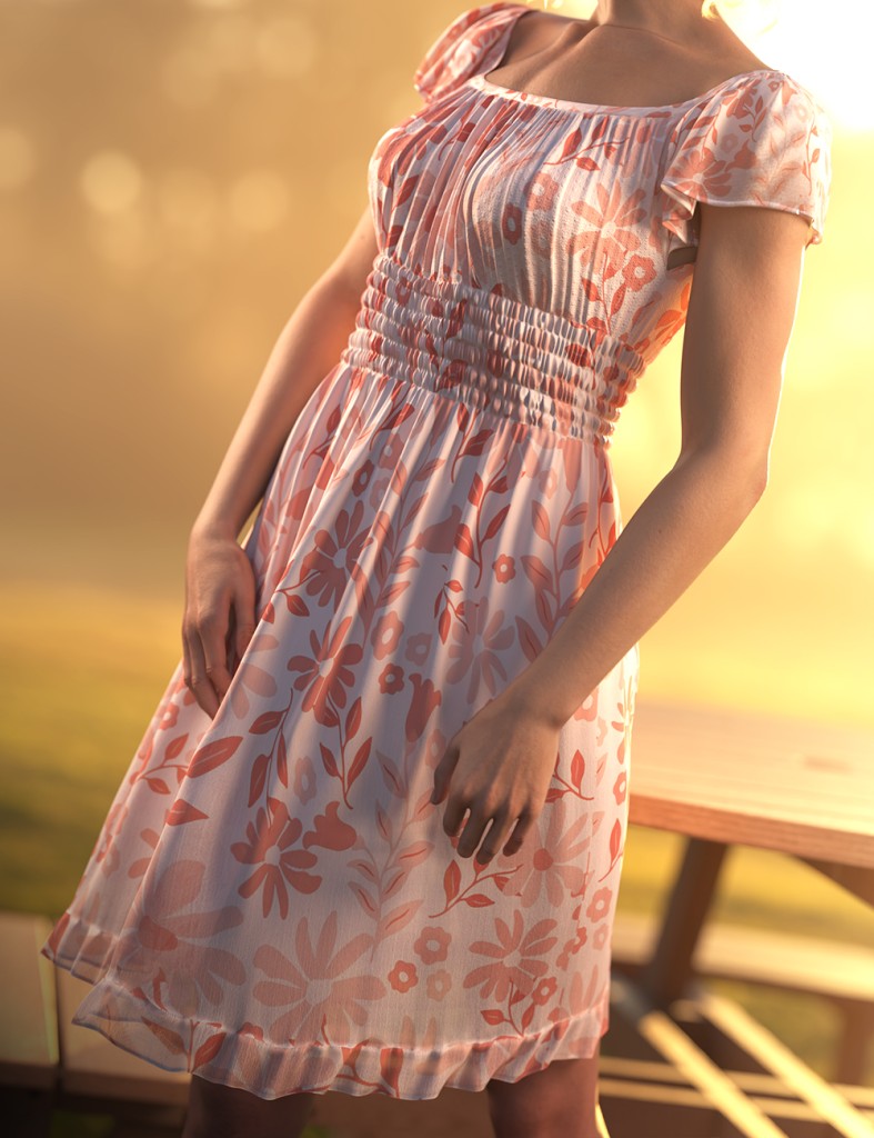 MbM dForce Breezy Spring Dress for Genesis 9