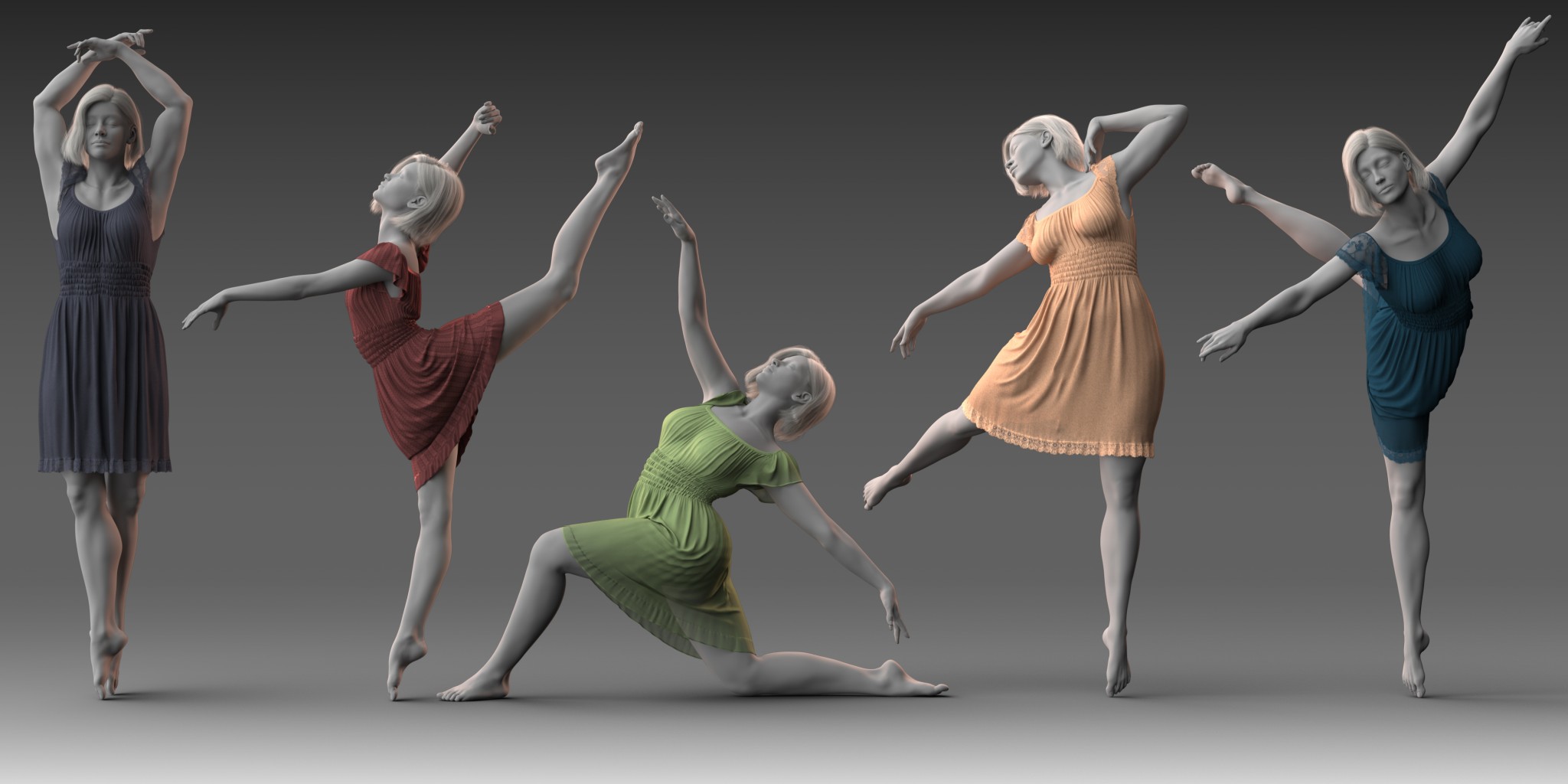 MbM dForce Breezy Spring Dress for Genesis 9