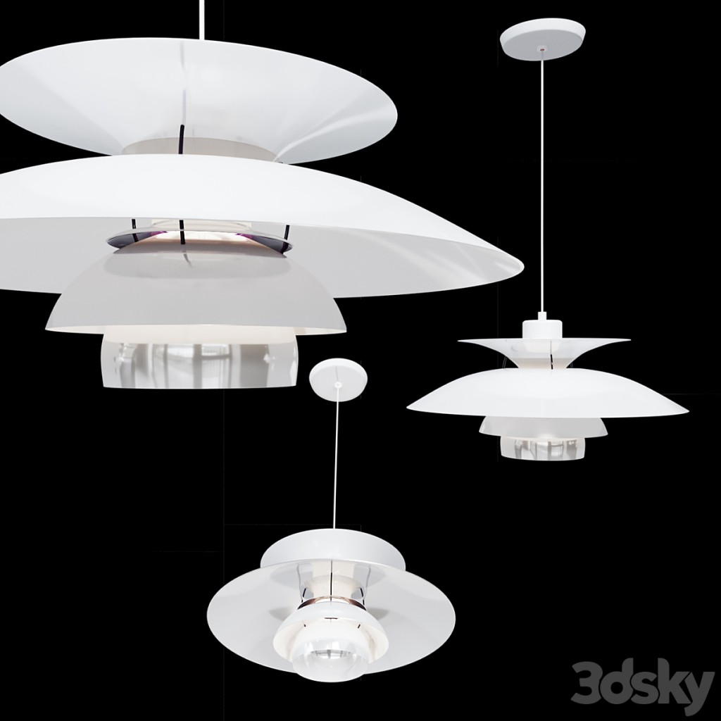 Pendant lamp Poul Henningsen PH5 Classic White Pendant Lamp
