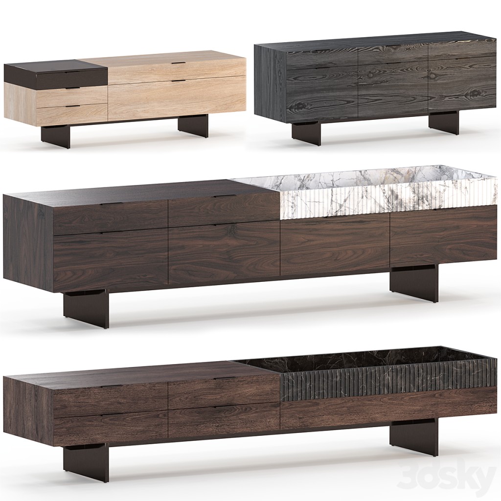 Series of bollards by Minotti, Superblocks collection