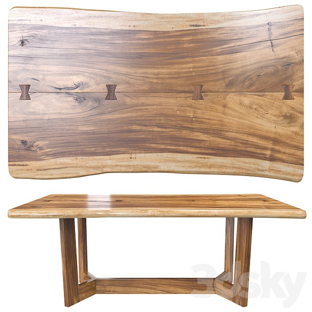 Wooden table slab