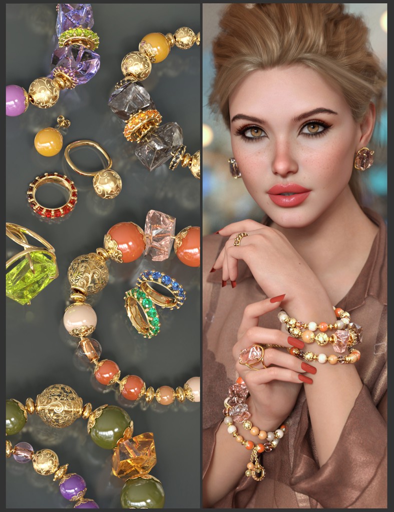 VRV Evie Jewelry Style Boutique addon for Genesis 9, 8.1, and 8 Females