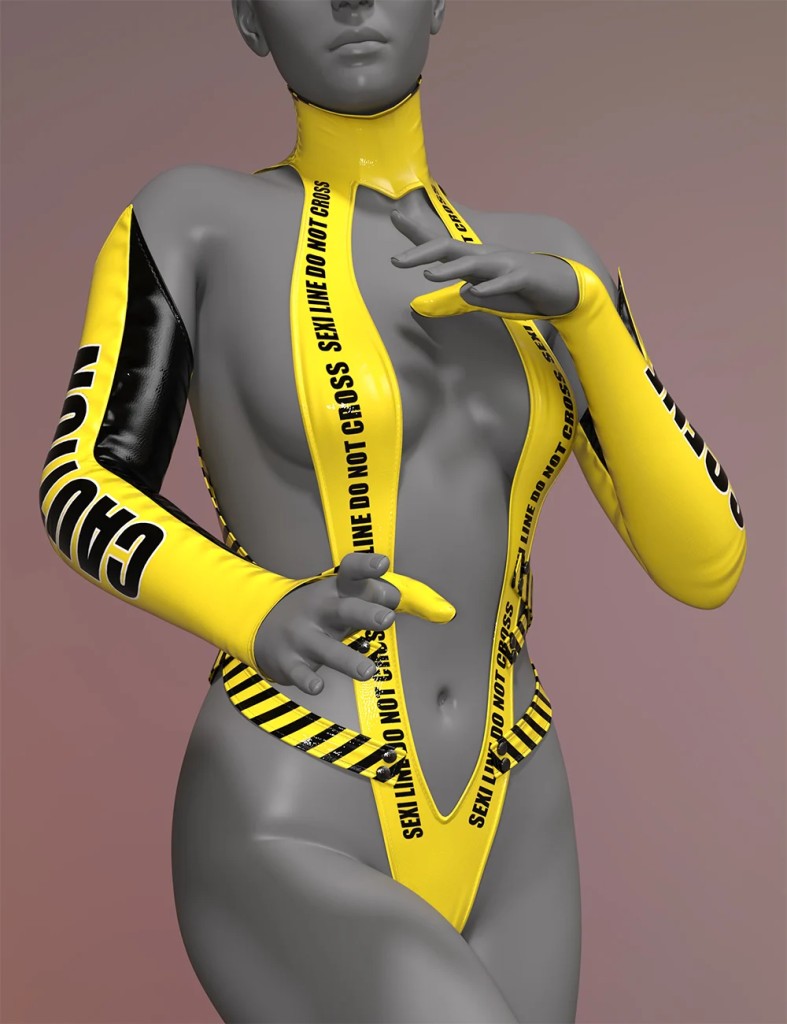 Sexy Hazard Texture Add-On for Slim Cut Bodysuit
