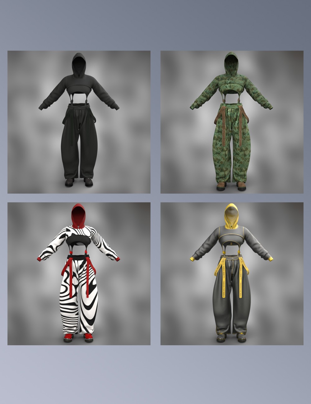 dForce Urban Rift Outfit for Genesis 9