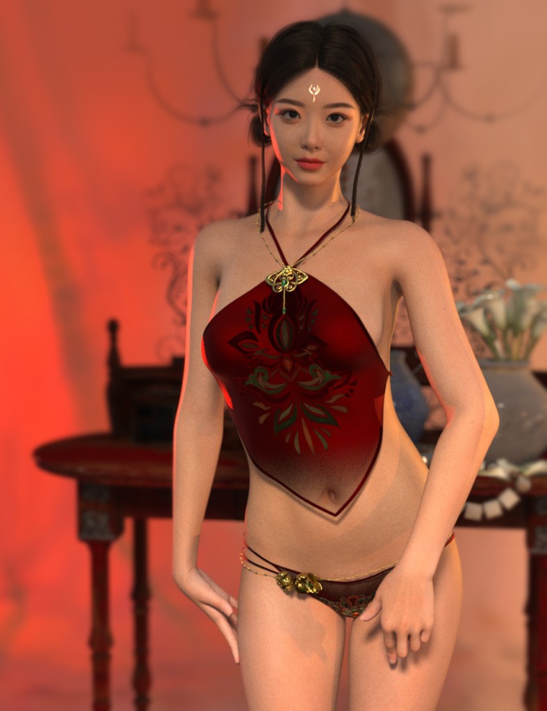 dForce Lala Chinese Underwear for Genesis 9
