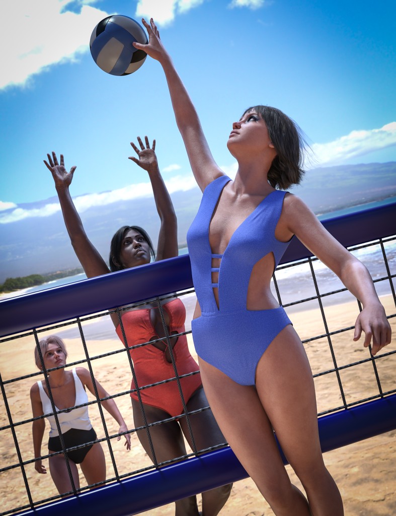 BW Beach Bodysuit Outfits 02 for Genesis 9, 8.1, and 8 Female