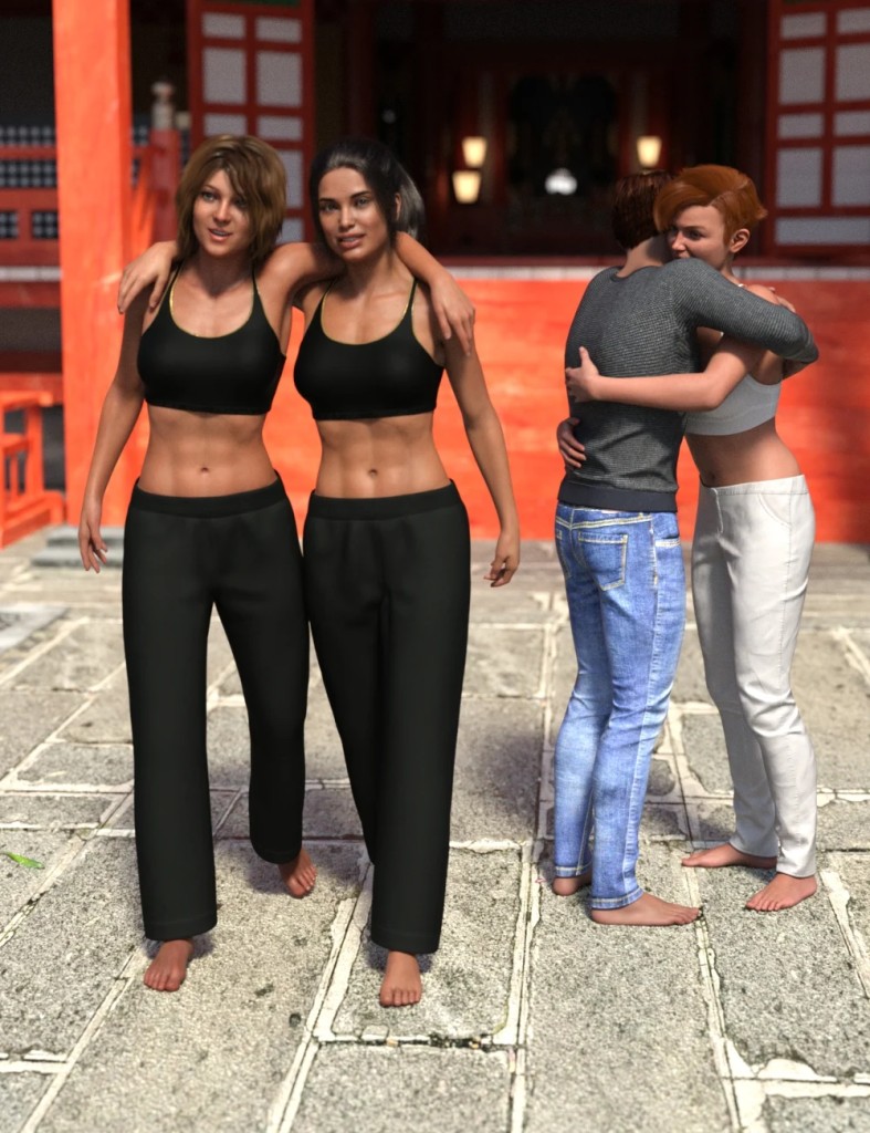 Together With Friends Poses for Genesis 9, 8, and 8.1 Female