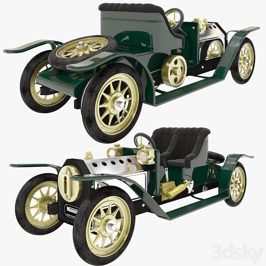 Toy car on a steam engine (Mamod)
