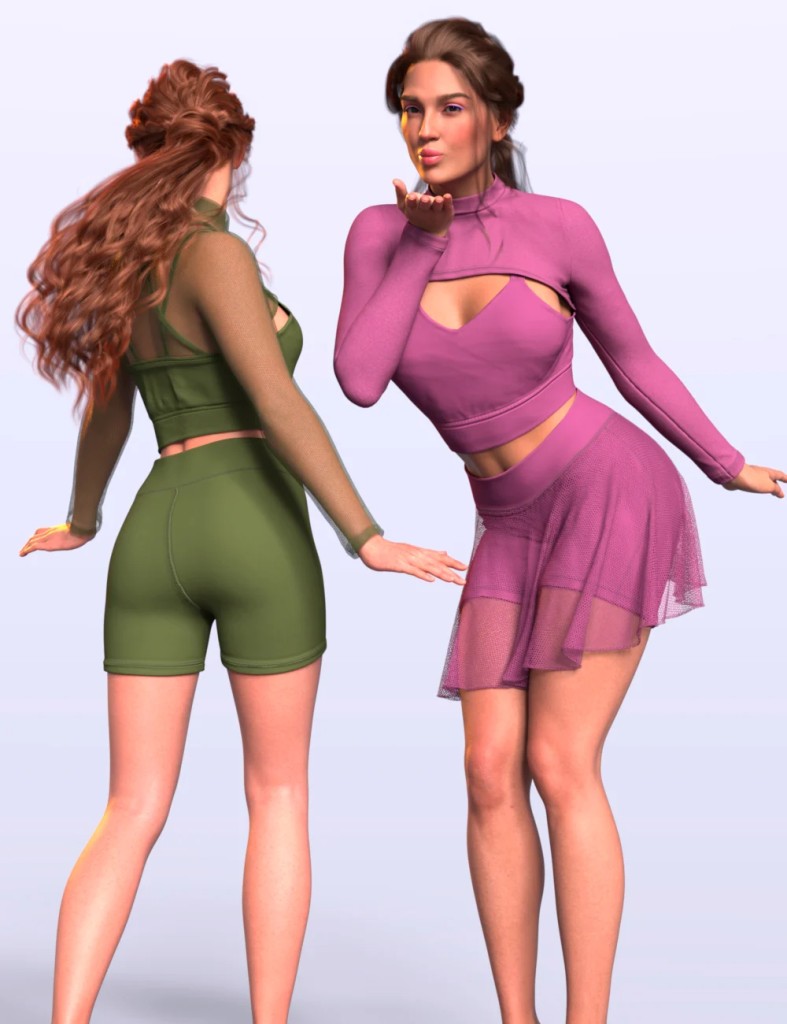 dForce TN Sporty Outfit for Genesis 9